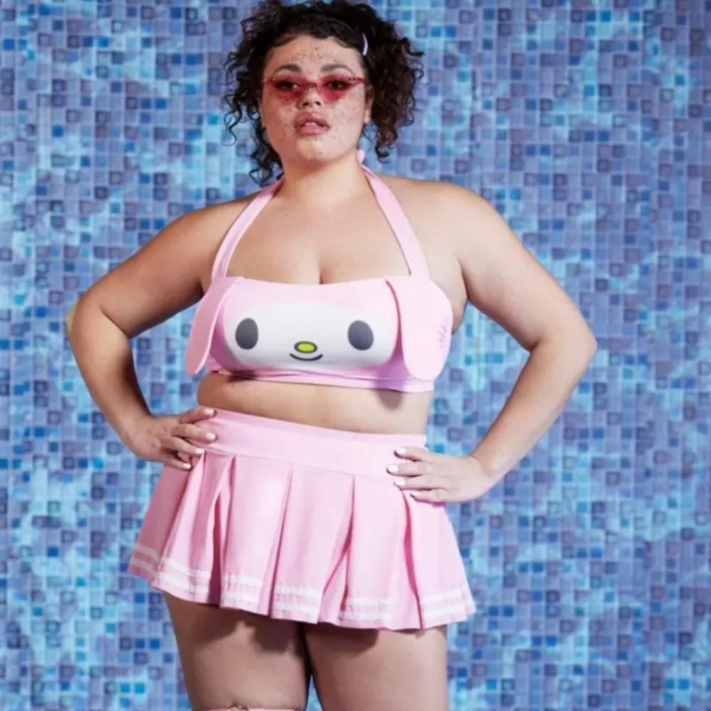 My Melody Pink Halter Swim Top Hot Topic Sz 0 - Picture 4 of 7